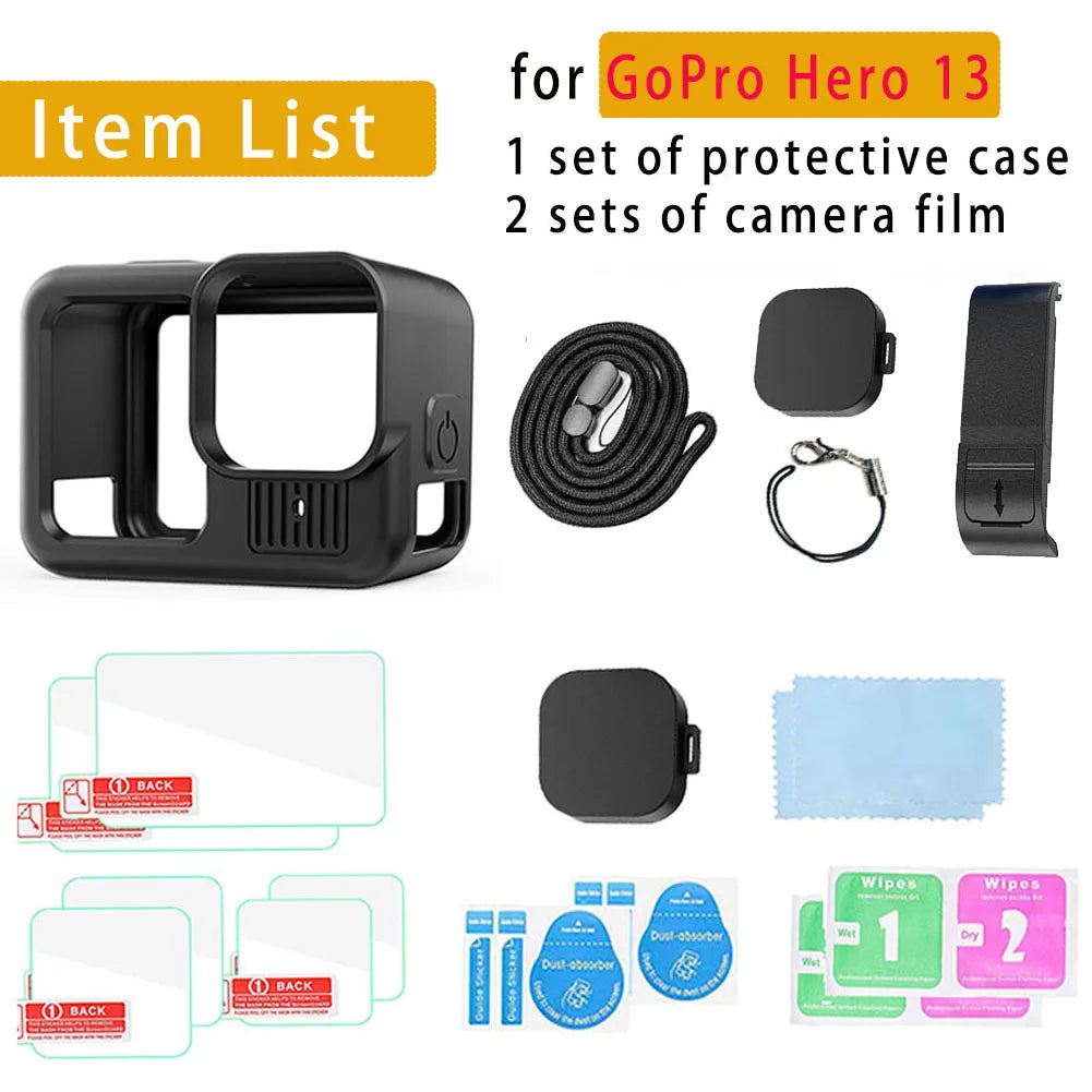 funda de silicona para camara GoPro Hero 13 12 11 10 9