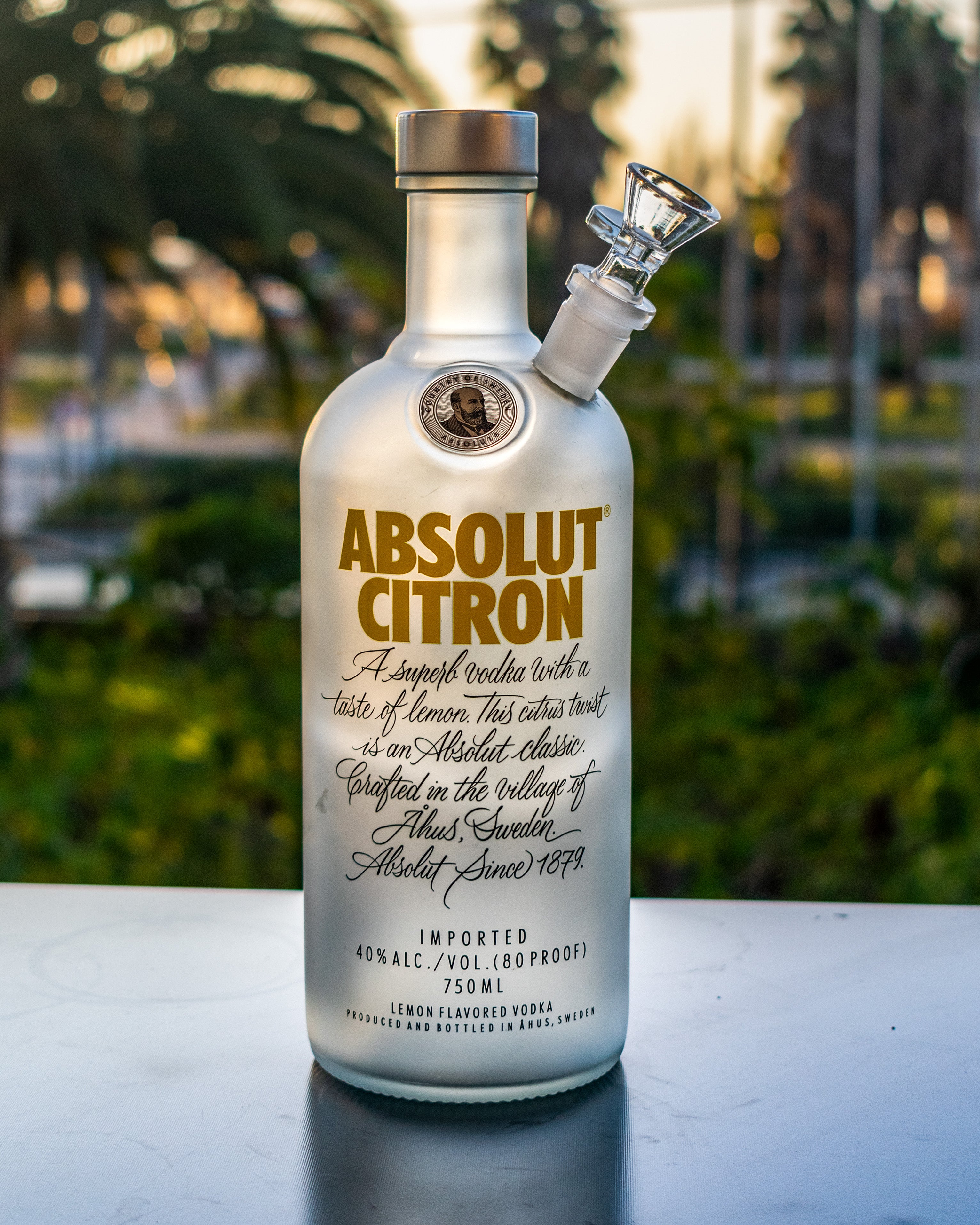 Bong Artesanal Línea Absolut Citrón