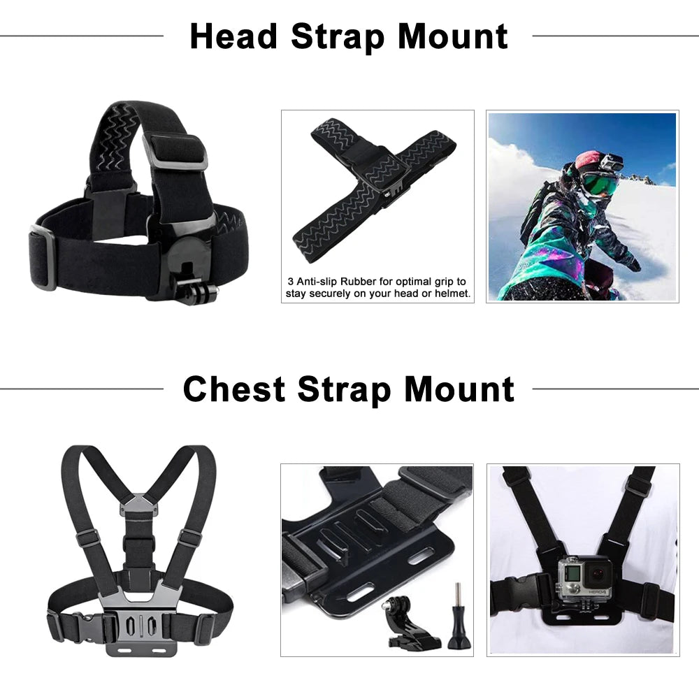 Accesorios para GoPro Hero 13 12 11 10 9 8 7 6 5 4