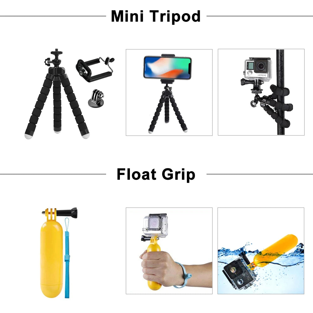 Accesorios para GoPro Hero 13 12 11 10 9 8 7 6 5 4