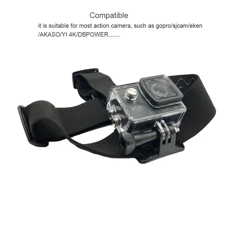 KFFTWWX Head Strap for Gopro hero 13 12 11 10 9 8 7 Accessories Head Belt Strap Mount Adjustable for Gopro Hero 7 6 5 SJCAM EKEN