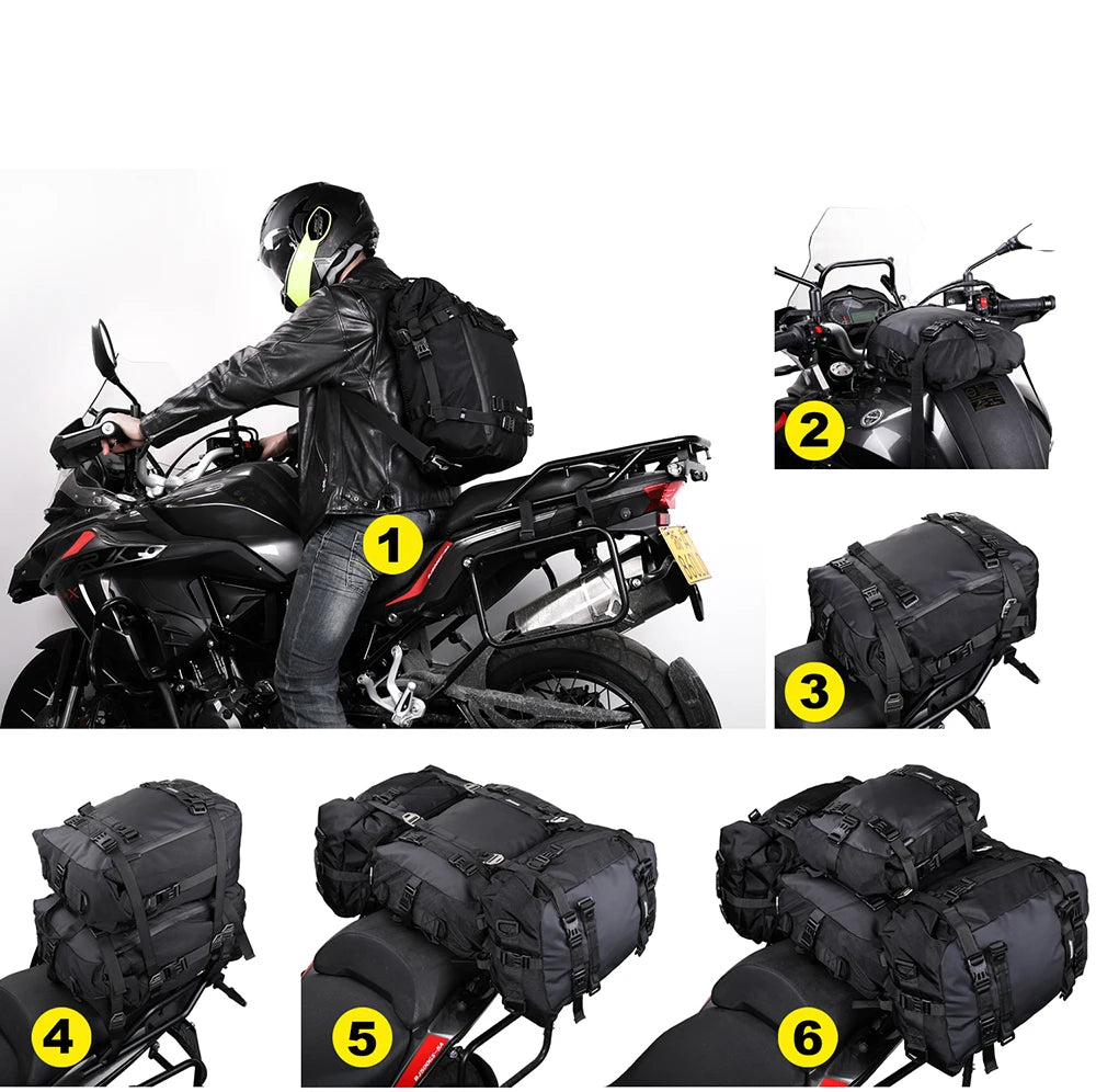 Bolsa de asiento trasero de motocicleta impermeable
 10L/20L/30L