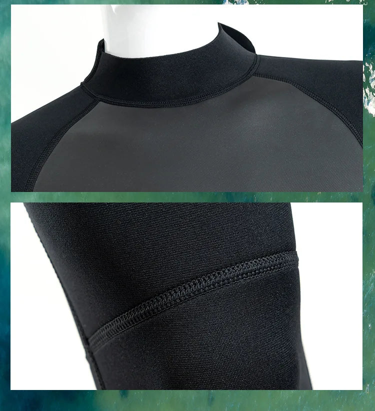 Trajes de neopreno de 3 mm para hombre, para buceo, surf, natación, trajes completos, para agua fría, para mantener el calor, con cremallera, para deportes acuáticos, traje de buceo completo