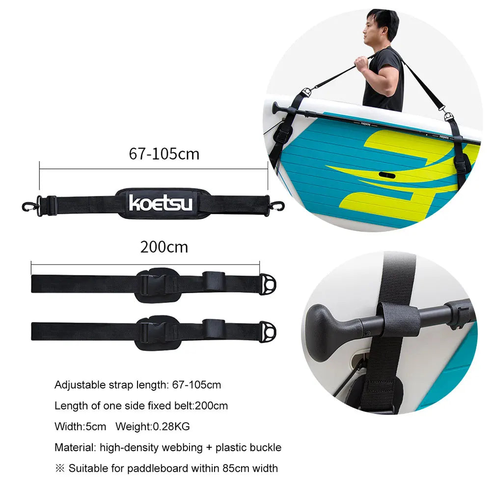 Adjustable Surfboard Shoulder Strap Carry Sling Stand Up Paddleboard Sup Board Surf Fins Paddle Wakeboard Surfing Kayak Tool New