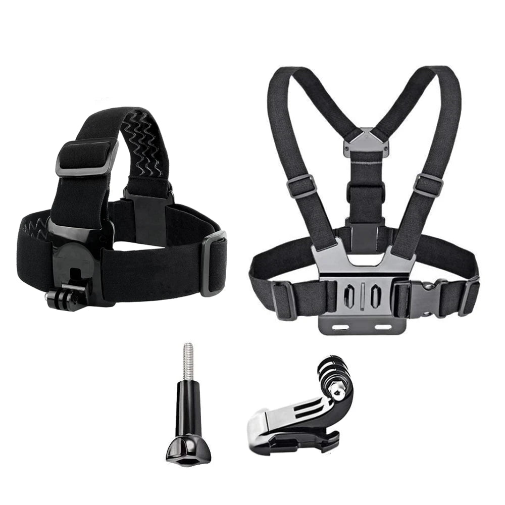 Chest Strap Head Strap Belt For GoPro Hero 10 9 8 7 6 Black Xiaomi Yi 4K Sjcam Sj4000 Insta360 Action Camera Accessories Mount