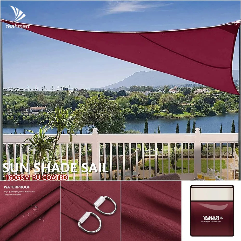 Toldo triangular solar de patio trasero impermeable Bloque UV