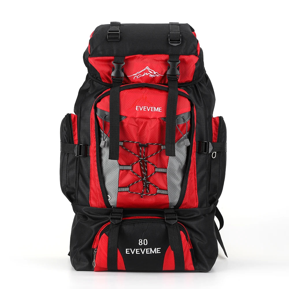 Mochila impermeable de 80 l para senderismo, acampada, trekking, mochila de gran capacidad, mochila de viaje para hombre, bolsa para deportes al aire libre y montañismo