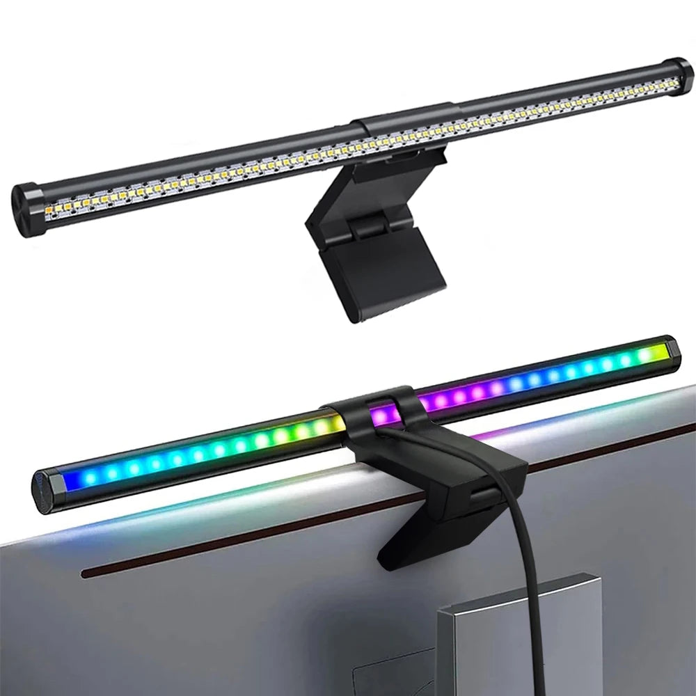 LED Monitor Light Bar Computer Screen Hanging Lights RGB  Atmosphere Table Lamp For Work Study Read Gaming Dimming Lighting 44cm