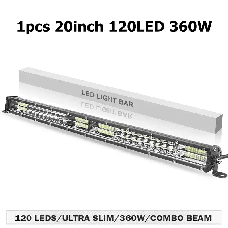 Slim 12D led light bar 20inch 10inch Spot Flood Combo Beam led bar For SUV 4X4 Off Road LED Work Lamp 12V 24V Auto Driving Light