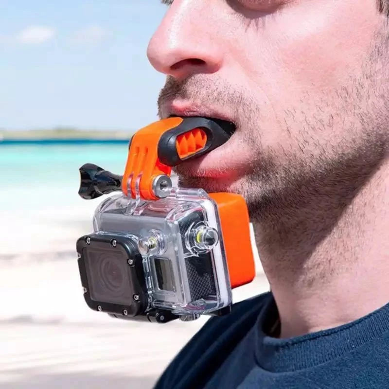 Mouth Mount  Surfing Skating Boating  Bite Mouth with Screw for HERO 10 9 8 7 6 5 4 3+ 3 2 1 Cameras F19E