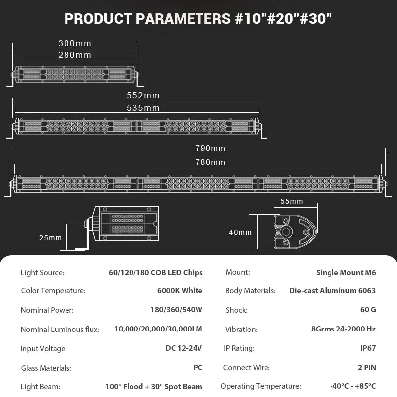 Slim 12D led light bar 20inch 10inch Spot Flood Combo Beam led bar For SUV 4X4 Off Road LED Work Lamp 12V 24V Auto Driving Light