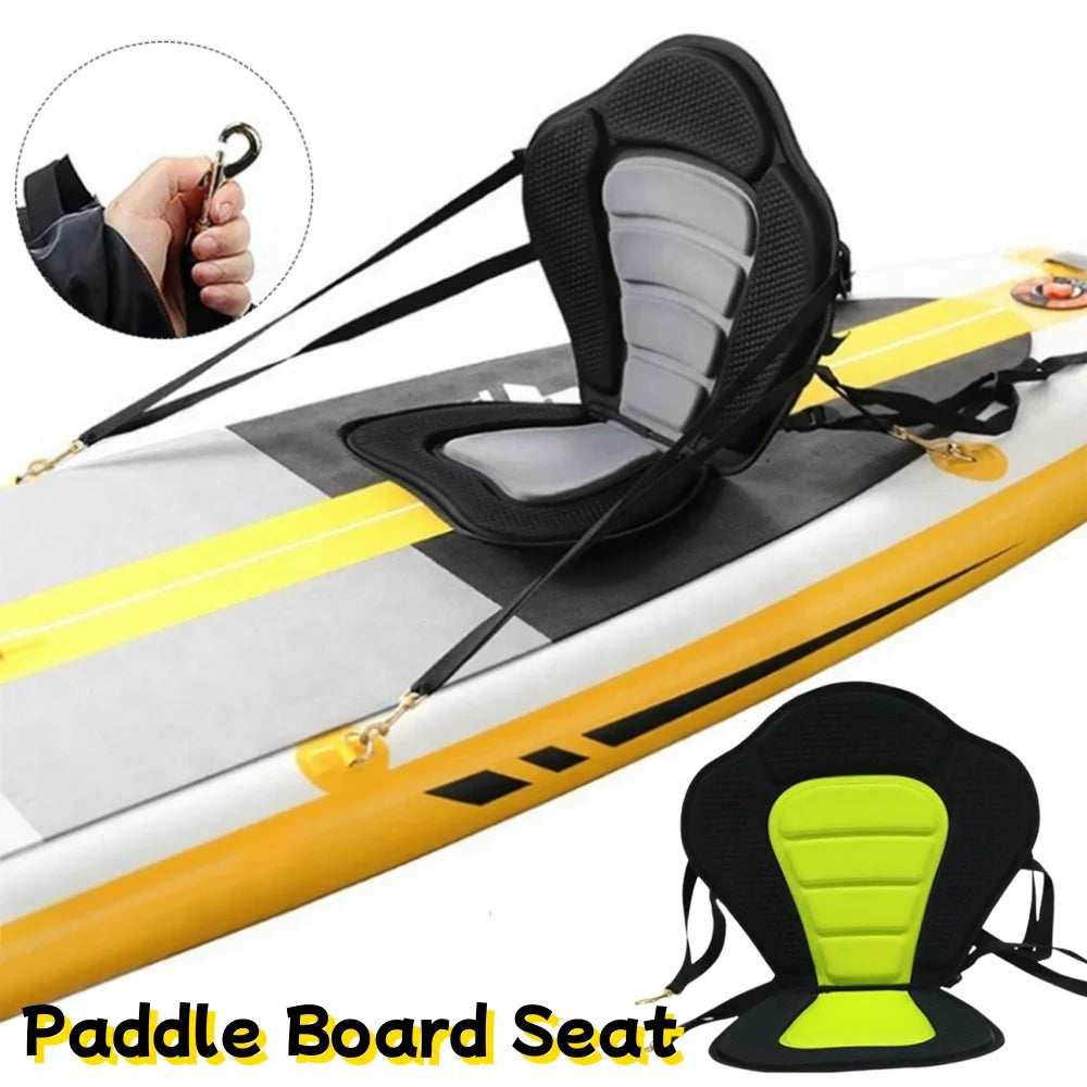 Asiento de tabla de remo de kayak Asiento de respaldo ajustable con bolsa de almacenamiento Asiento de respaldo antideslizante para botes de remos Pesca Canoa