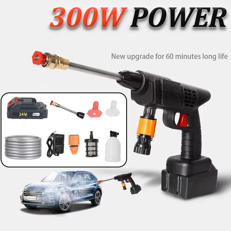 Cordless High Pressure Washer Machine Rechargeable Car Washing Foam Electric Famliy Garden Water Gun Adjustable for Makita