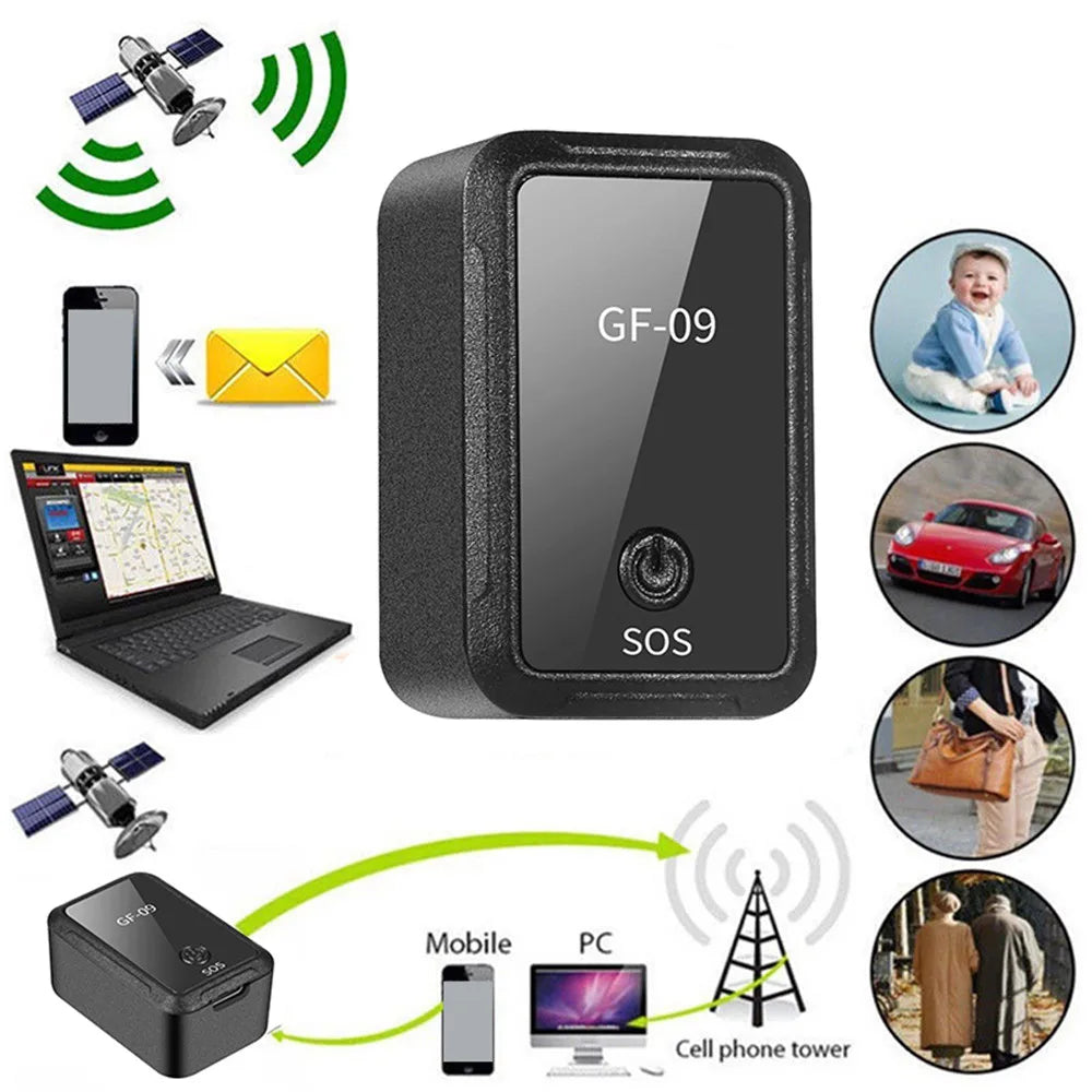 GF09 Mini AGPS Tracker App Anti-Theft Device WIFI LBS GSM GPRS Locator Magnetic Voice Recording  Remote Control Pickup Kit