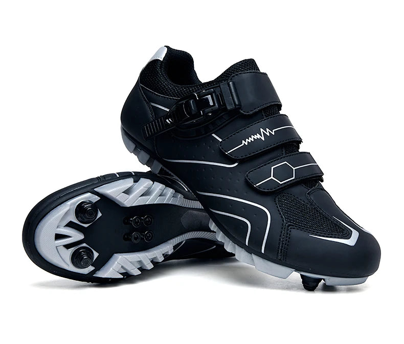 Zapatos de ciclismo de montaña Hebilla de trinquete rápida Compatible con el pedal del sistema SPD para interiores y exteriores