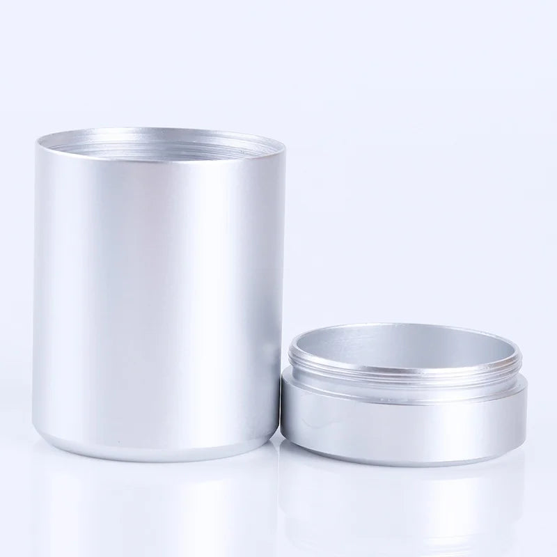 1PC Travel Canister Portable Airtight Smell Proof Storage Candy Bottle Herb Stash Jar Sealed Container Tea Box Mini Metal Cans