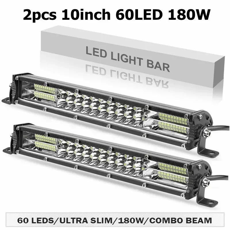 Slim 12D led light bar 20inch 10inch Spot Flood Combo Beam led bar For SUV 4X4 Off Road LED Work Lamp 12V 24V Auto Driving Light