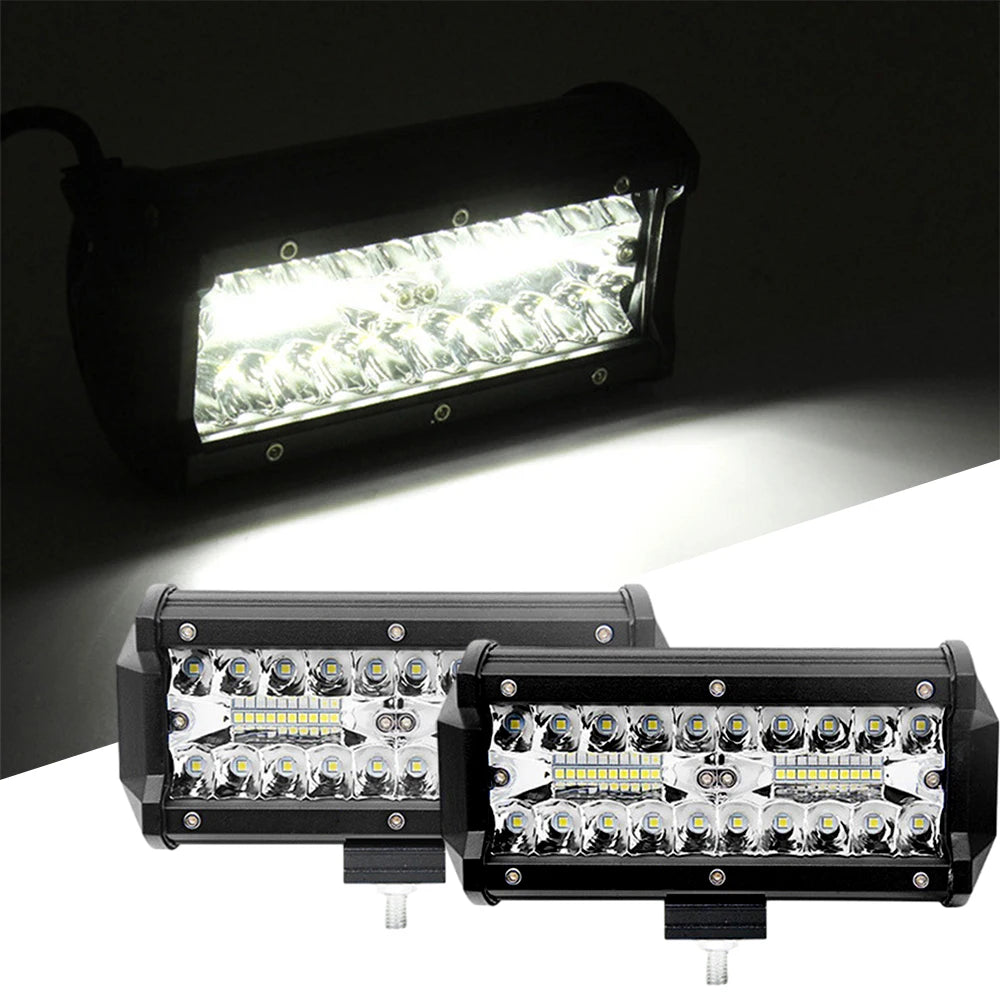 2pc LED Light Bar Waterproof Offroad Fog Light 120W Driving&Work Light Truck Farm Tractor Boat SUV ATV Light Bar/work Light