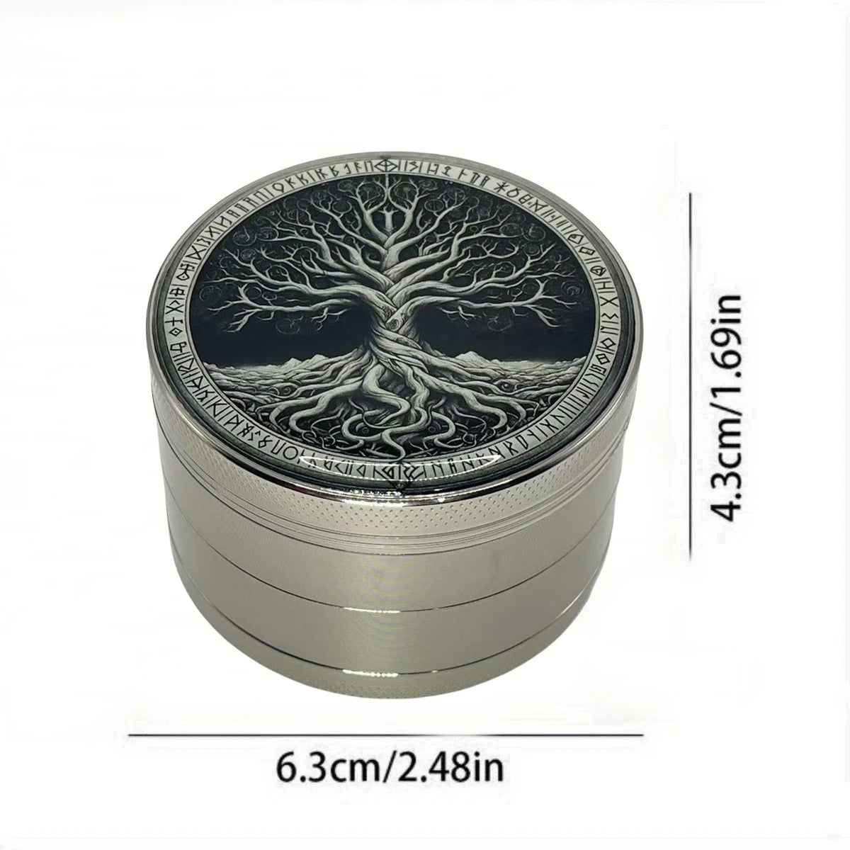 Moledor de hierbas 4 capas con diseño de árbol de la vida 50mm y 63mm