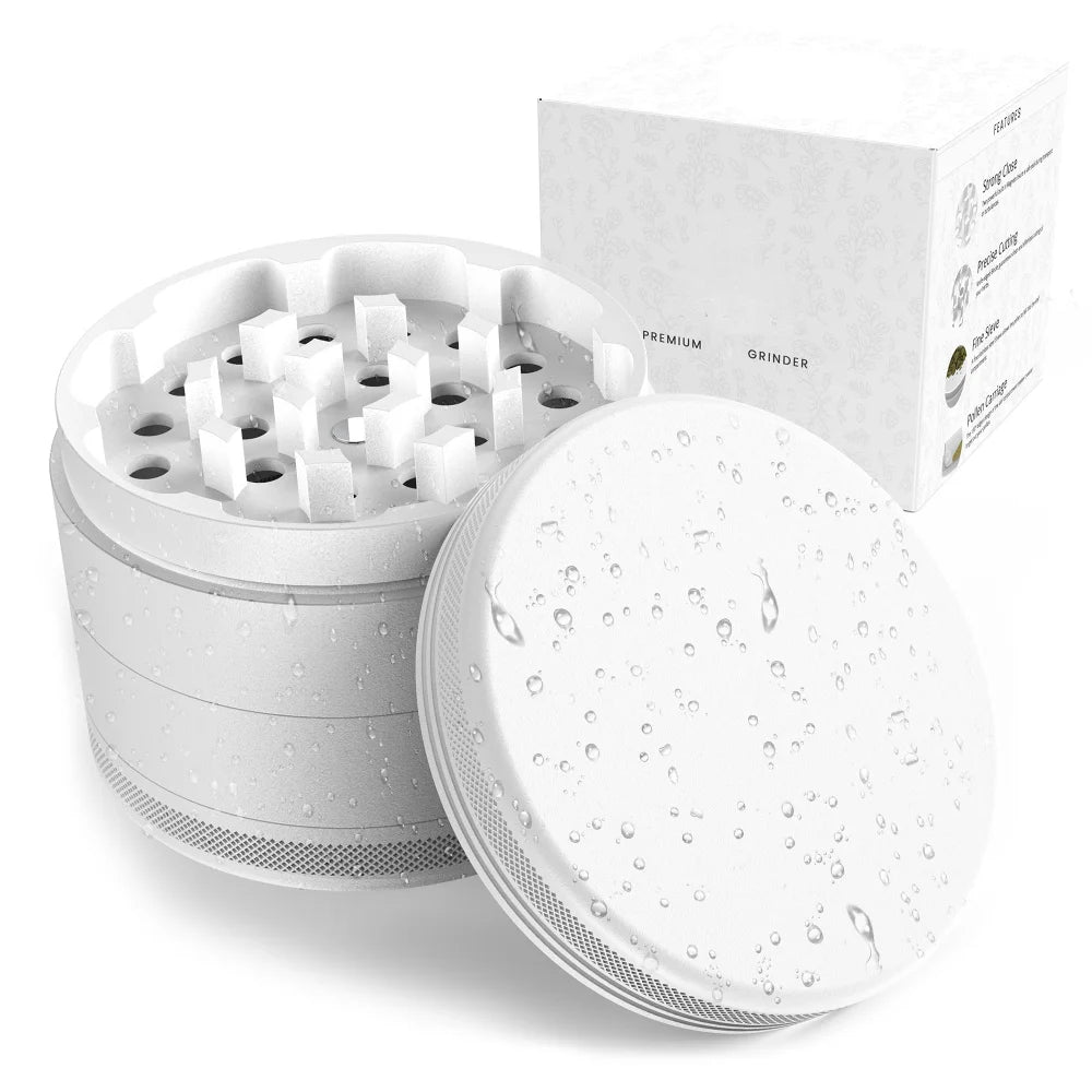 Moledor de especias con revestimiento cerámico, antiadherente blanco, 4 capas, 63 mm