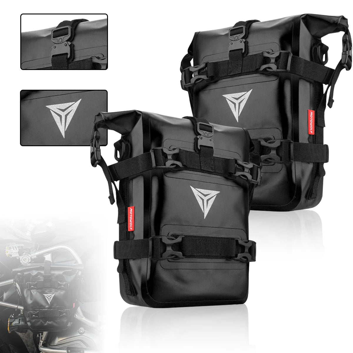 Bolso de viaje o transporte de motocicleta , tela impermeable