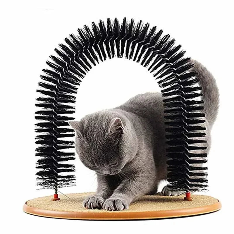 Arco de juguete para gatos Cepillo de frotamiento masajearle  ideal para rascarse Juguetes interactivos para gatos