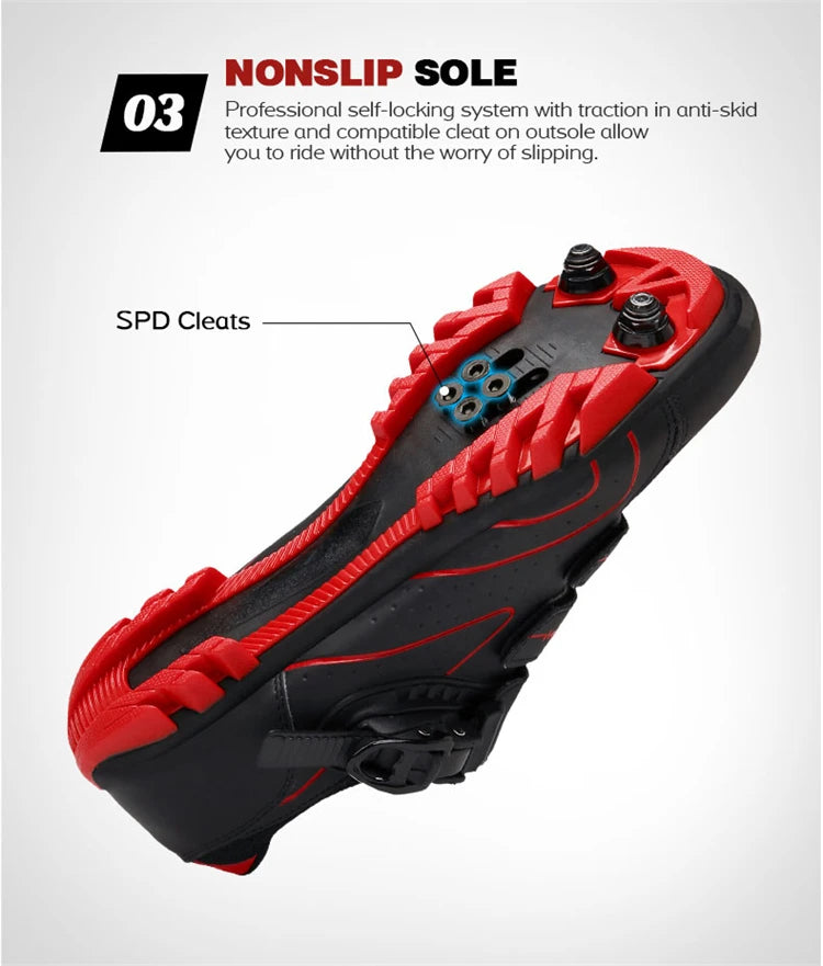 Zapatos SPD Pedal Montaña Bicicleta Calzado Velocidad Carreras de ciclismo