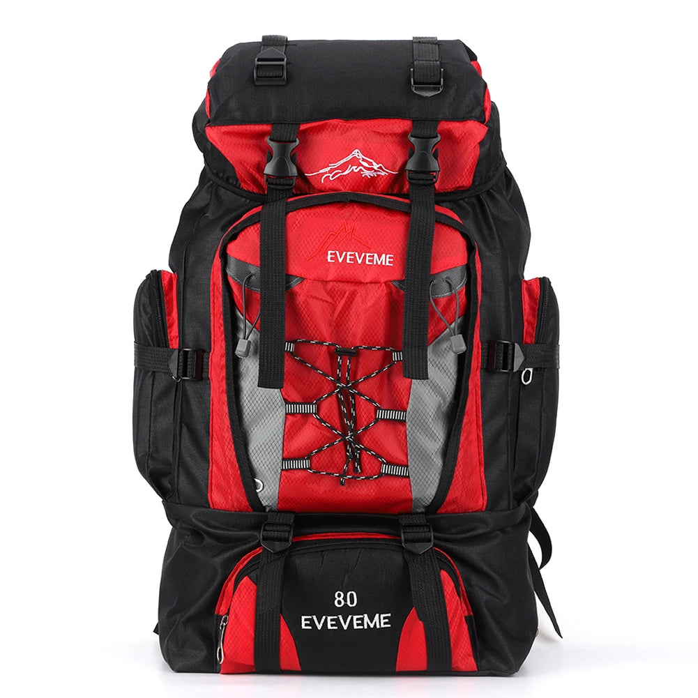 Mochila impermeable de 80 l para senderismo, acampada, trekking, mochila de gran capacidad, mochila de viaje para hombre, bolsa para deportes al aire libre y montañismo