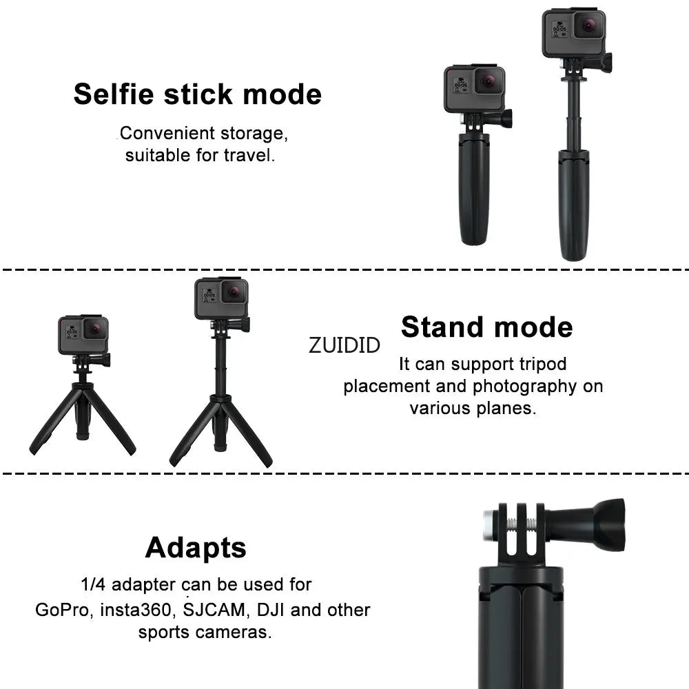 Trípode portátil extensible para GoPro