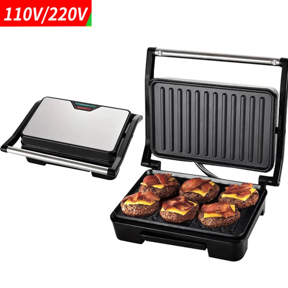 750W Waffle Sandwich Maker Home Small Roast Steak Machine Hamburger Non Stick Surface Grill Toaster Electric Breakfast Machine