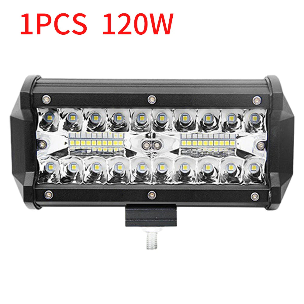 2pc LED Light Bar Waterproof Offroad Fog Light 120W Driving&Work Light Truck Farm Tractor Boat SUV ATV Light Bar/work Light