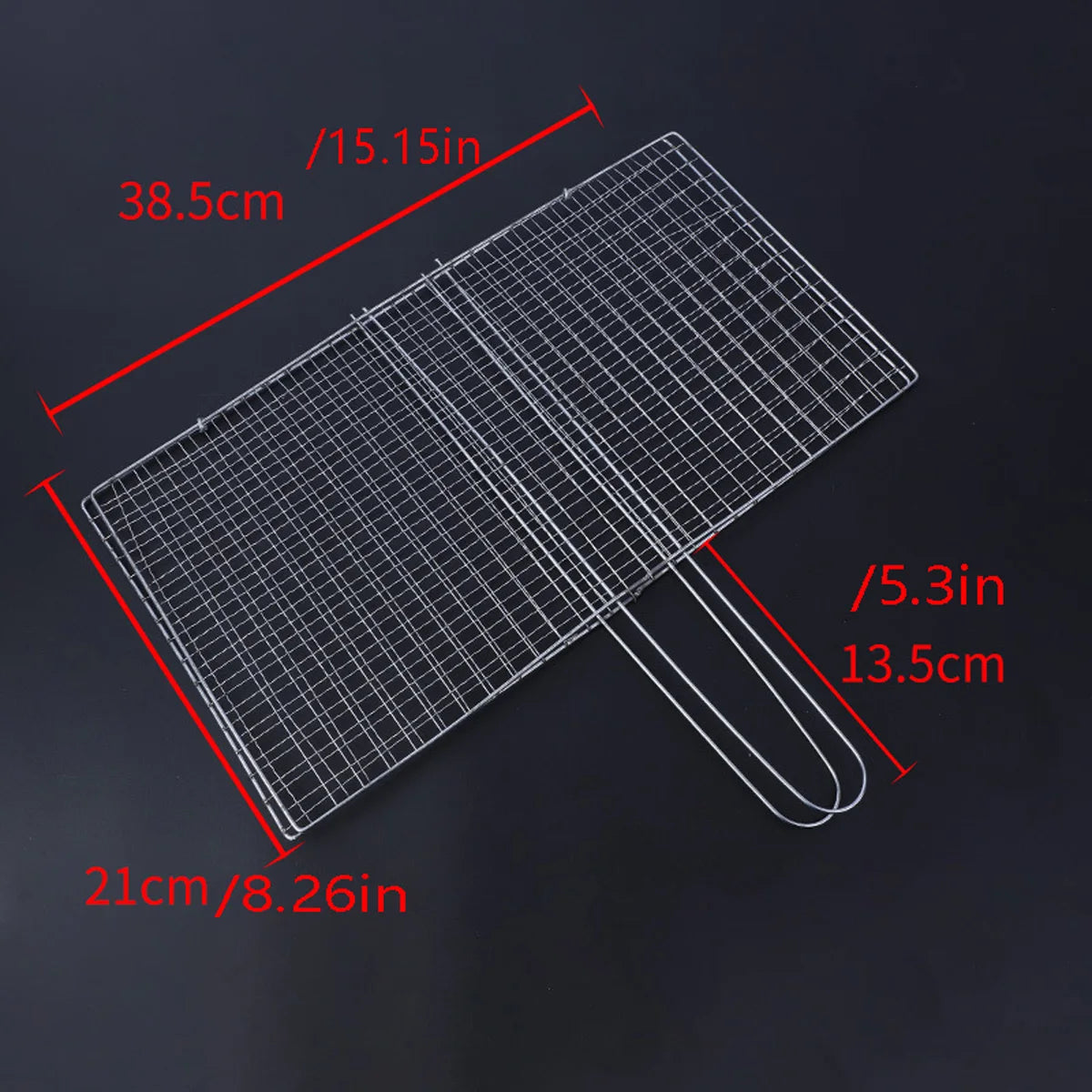 1pc, Grill Basket, BBQ Fish Grill Basket, Heavy Duty Grill Basket For Outdoor Picnic Camping, Grill Accessories, BBQ Accessaries