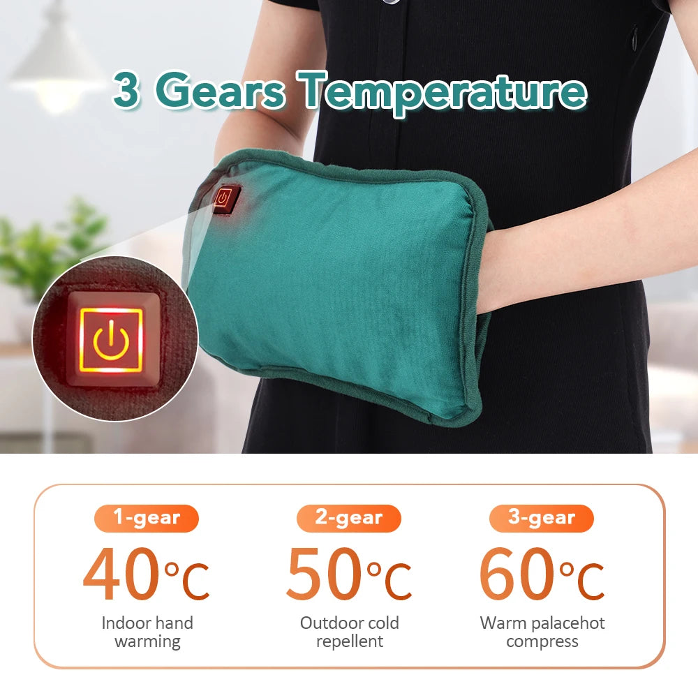 1Pcs,Electric Hand Warmer, Warming Hand Pillow Graphene Heating Belly Warming Sleeping Pillow Portable Feet Warmer Office Home