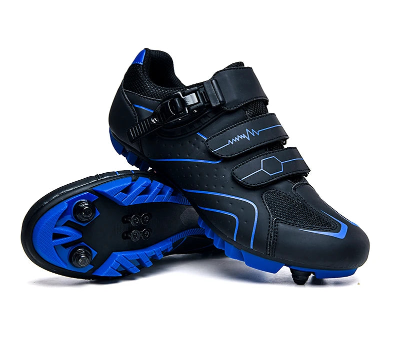 Zapatos de ciclismo de montaña Hebilla de trinquete rápida Compatible con el pedal del sistema SPD para interiores y exteriores