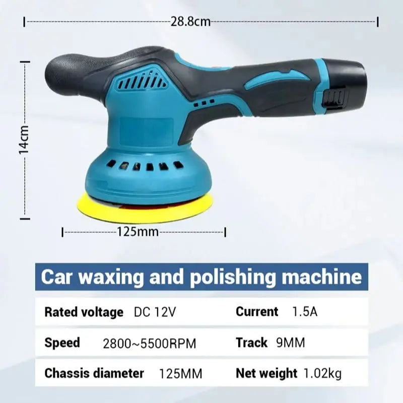 Car Polishing Machine For Car 12V Cordless Polisher 8 Gears Automotive Electric Waxing Repairing Wireless Sander Polish Tools