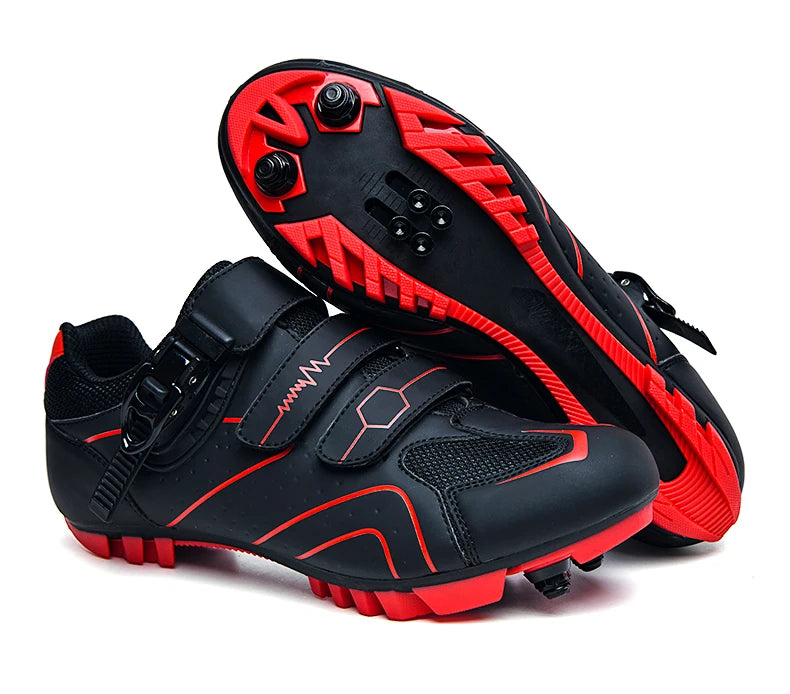 Zapatos de ciclismo de montaña Hebilla de trinquete rápida Compatible con el pedal del sistema SPD para interiores y exteriores