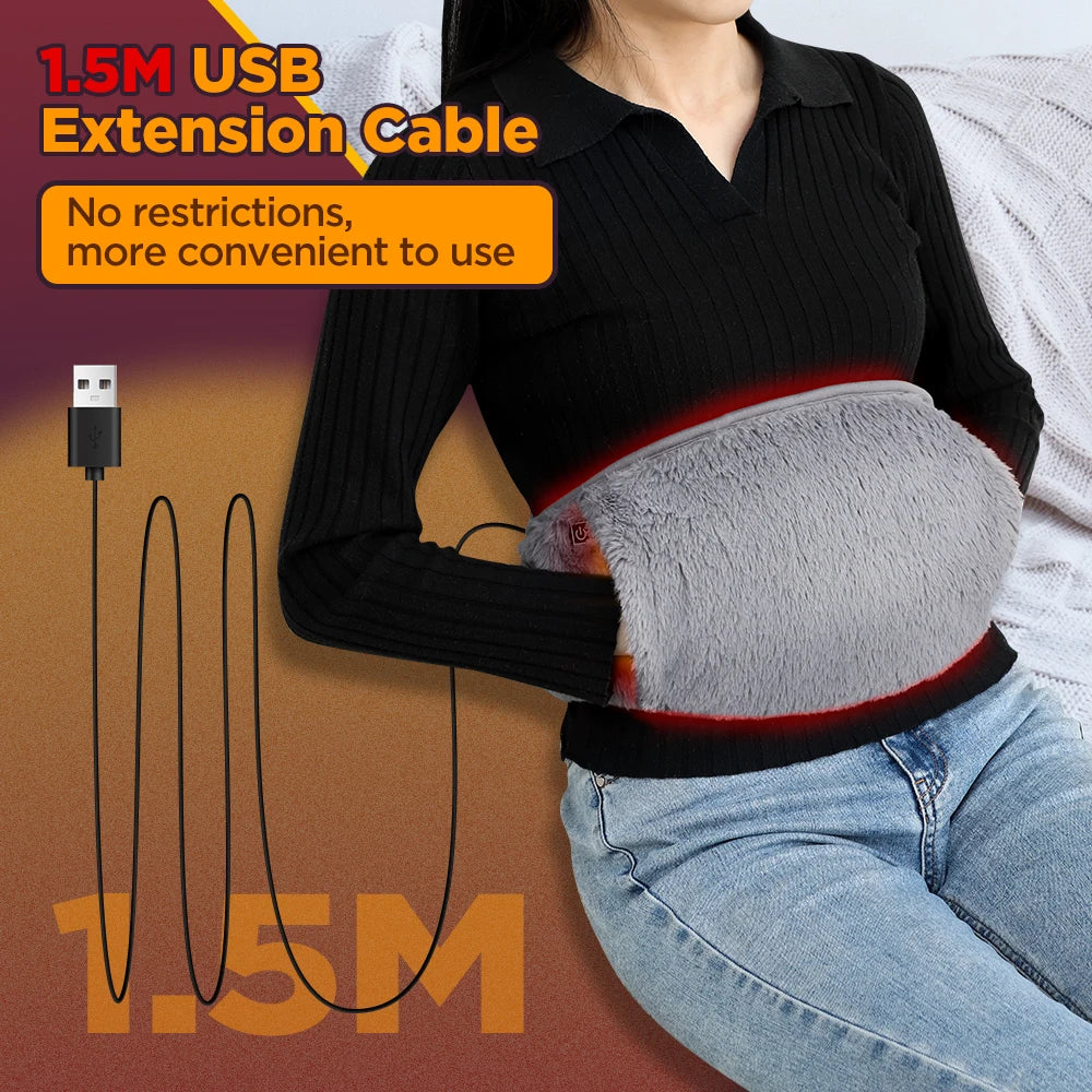 Calefacción eléctrica Abdomen mujeres Calentador menstrual USB