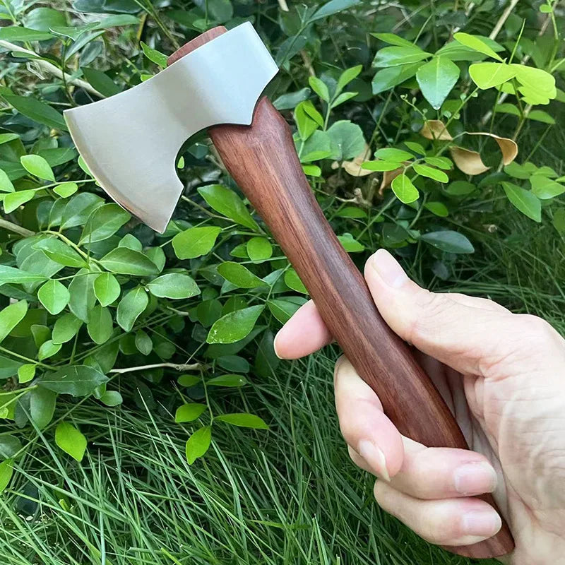 hacha de montaña con mango de madera para Camping y deportes al aire libre