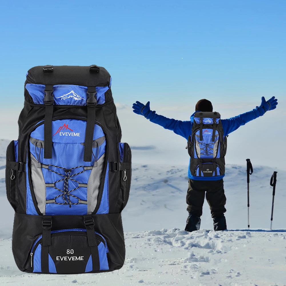 Mochila impermeable de 80 l para senderismo, acampada, trekking, mochila de gran capacidad, mochila de viaje para hombre, bolsa para deportes al aire libre y montañismo