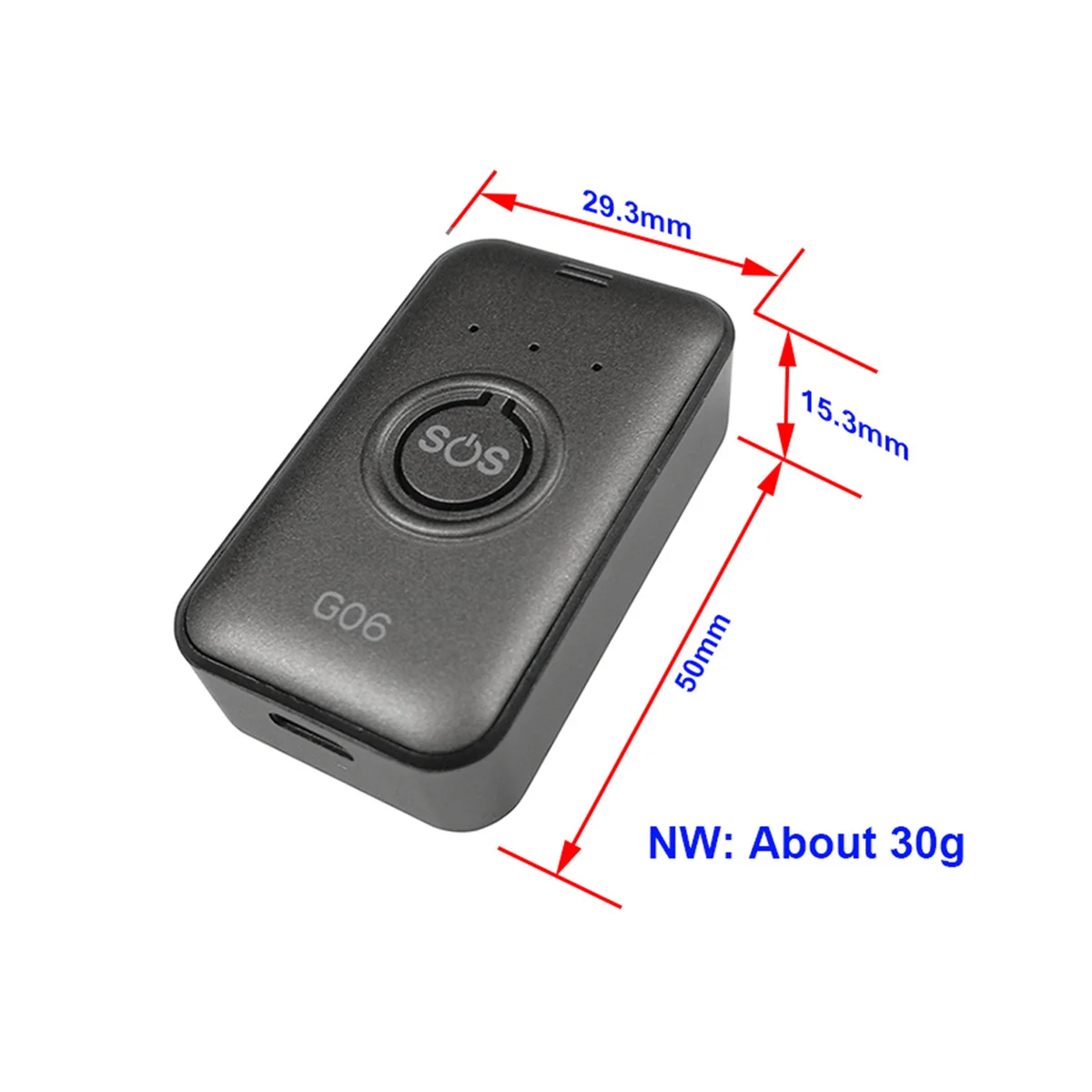 Personal Micro-GPS Tracker G06 APP Web Tracking Locator Google Maps Real Time SOS Calling for Kids Elderly