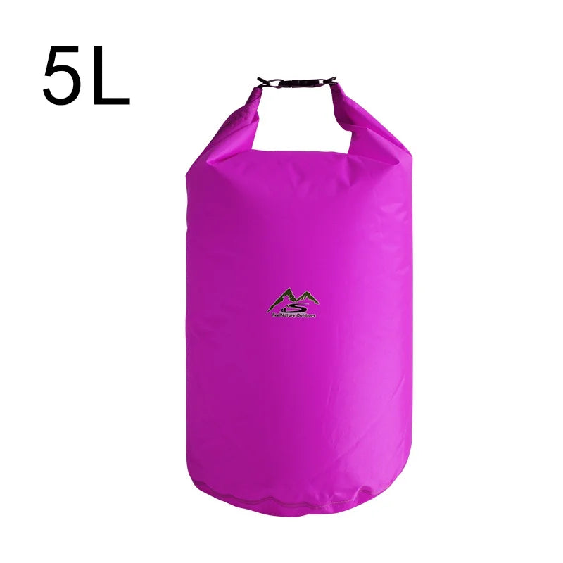 Bolsa seca impermeable para acampar a la deriva 5L10L20L40L70L Trekking Natación Rafting Kayak River Trekking Pesca Bolsa de agua al aire libre