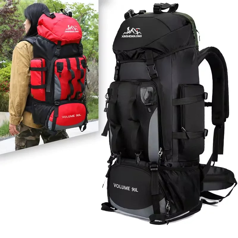 Mochila impermeable de 80 l para senderismo, acampada, trekking, mochila de gran capacidad, mochila de viaje para hombre, bolsa para deportes al aire libre y montañismo