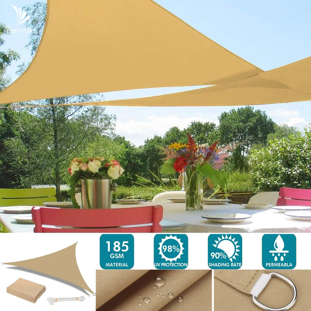 Toldo triangular solar de patio trasero impermeable Bloque UV