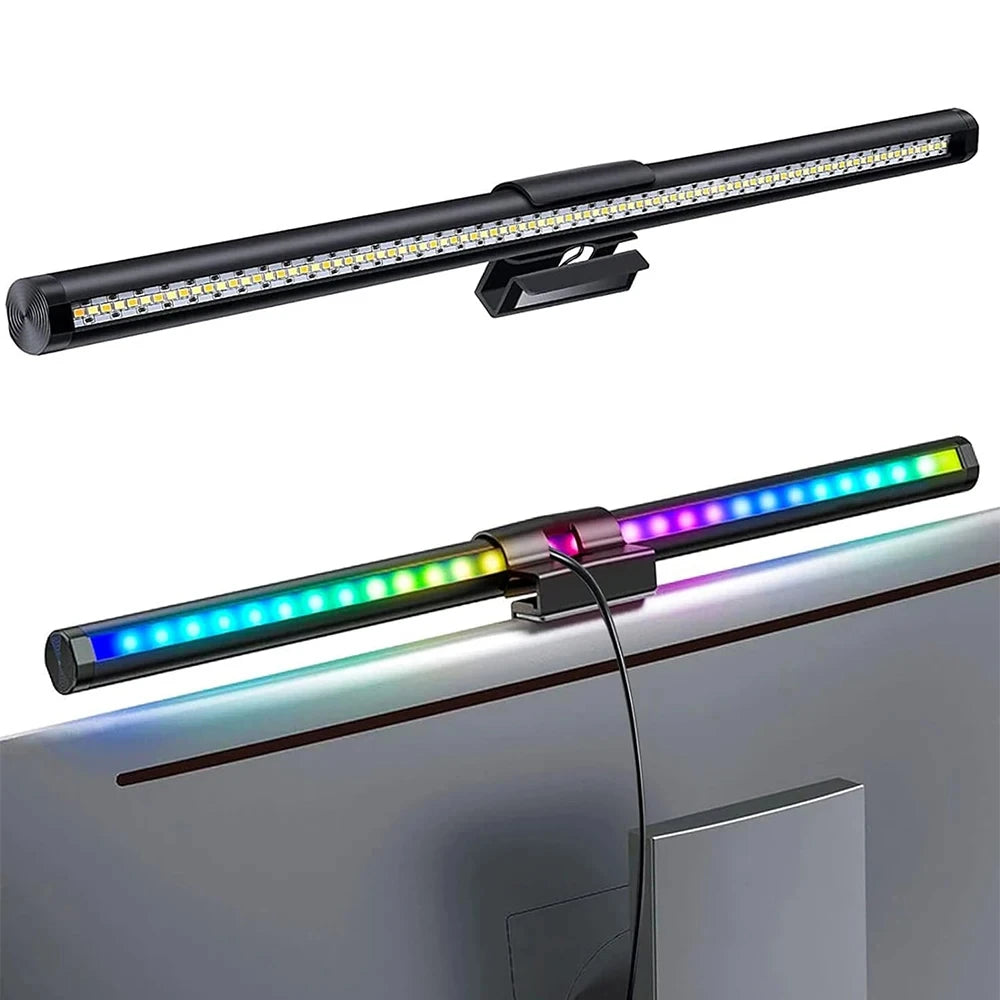 LED Monitor Light Bar Computer Screen Hanging Lights RGB  Atmosphere Table Lamp For Work Study Read Gaming Dimming Lighting 44cm