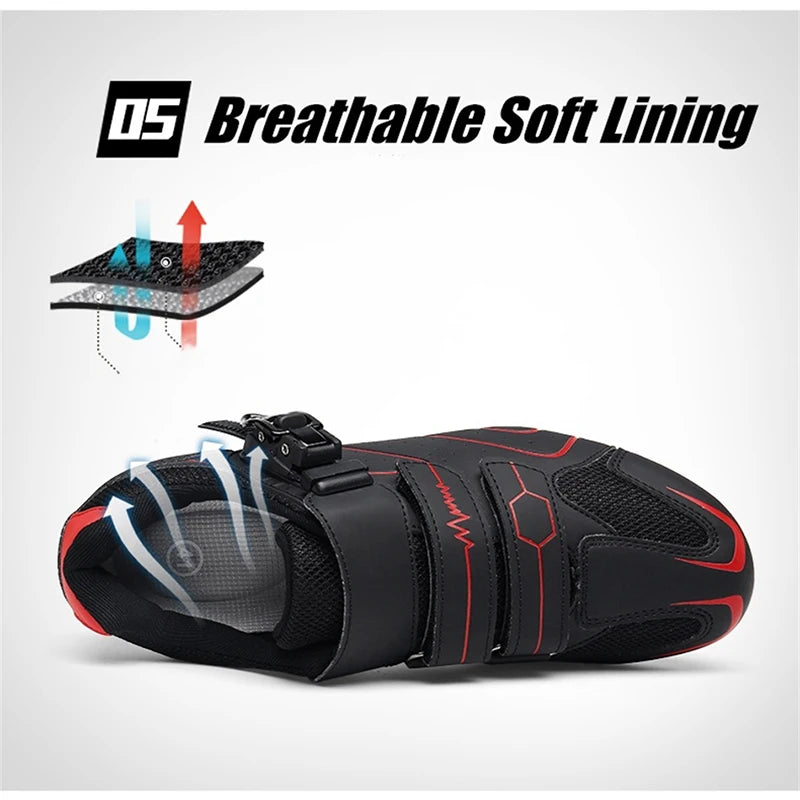 Zapatos de ciclismo de montaña Hebilla de trinquete rápida Compatible con el pedal del sistema SPD para interiores y exteriores