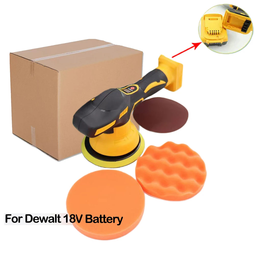 Cordless Car Polisher 8 Gears Adjustable Auto Electric Waxing Sanding Sealing Glaze Tool Fit Makita/Dewalt/Milwaukee 20V Battery