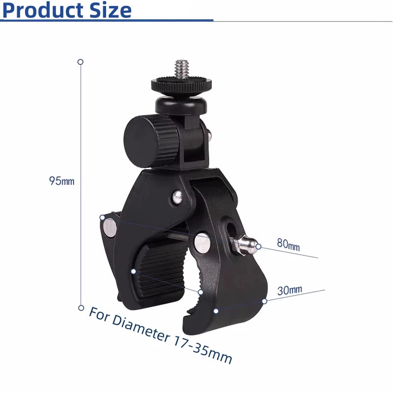 Soporte para montar Go pro a manillar de motocicleta y bicicleta para GoPro