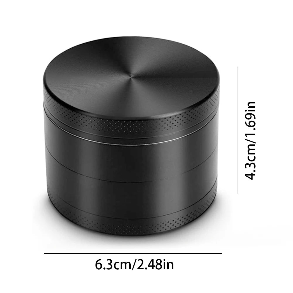 4 Layers Zinc Alloy Herb Grinder Metal for Smoking,Multifunctional Crusher for Herbs,Tobacco Smoking Gadgets Grass grinder