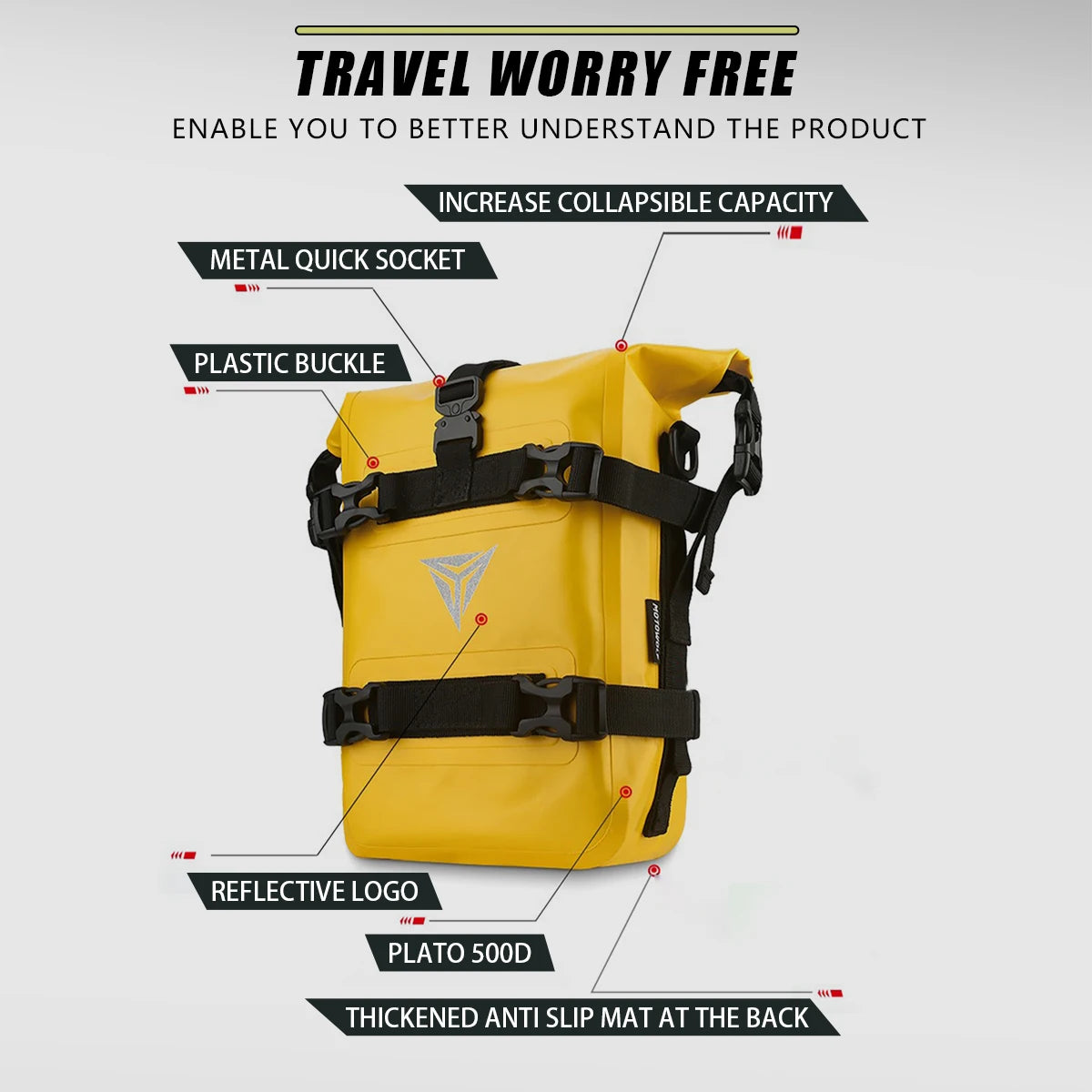 Bolso de transporte para motos , ideal para viajes o aventuras al aire libre