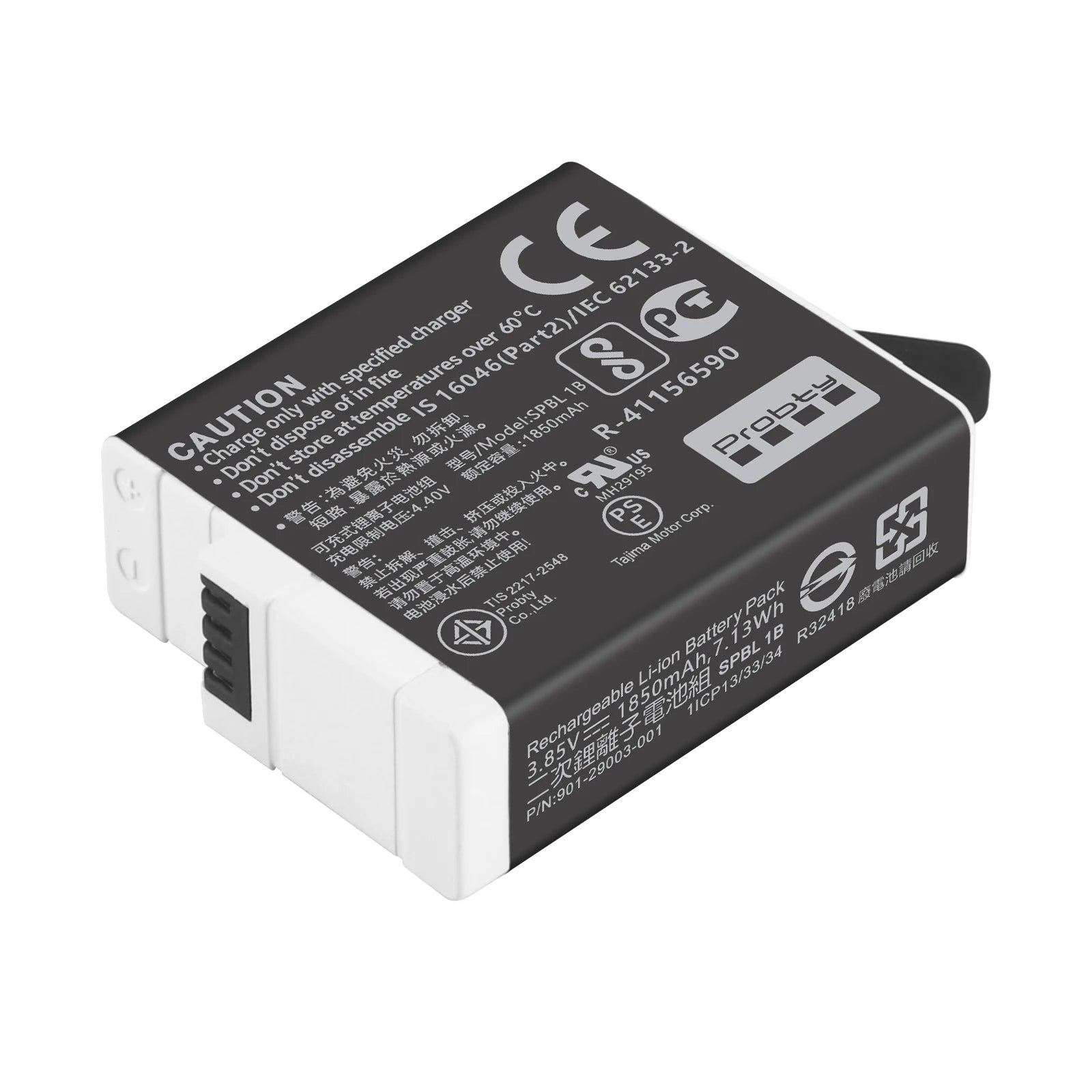 Batería Endurance de 1850 mAh para GoPro Hero 12 11 10 9 Caja de carga de 3 Baterias